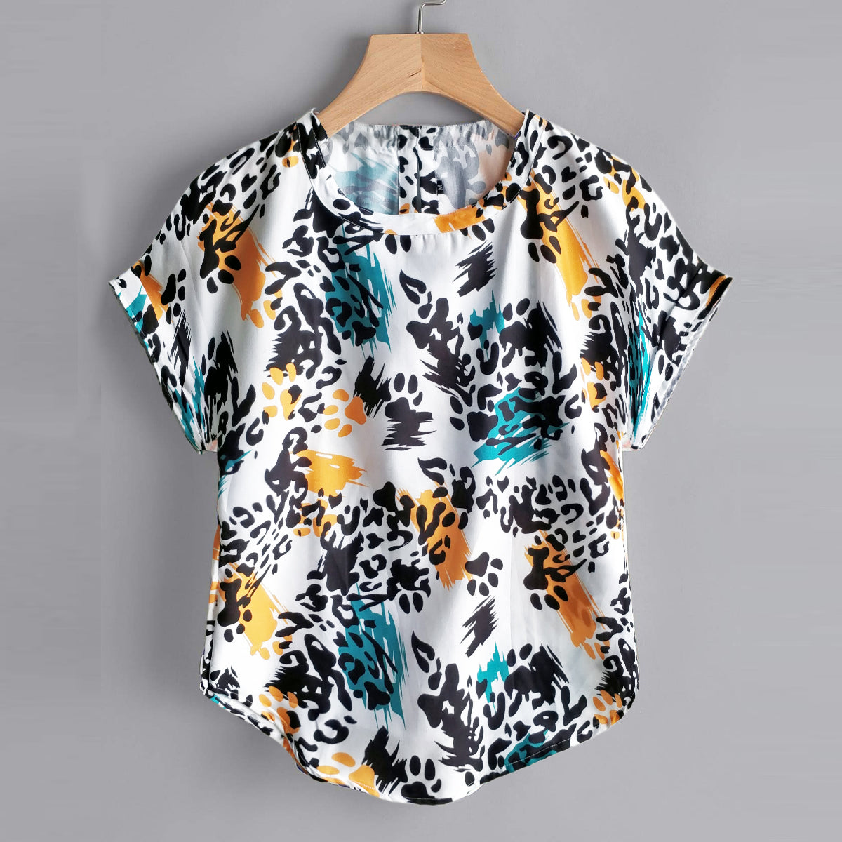 Stylish Foot Print & Splash Tops Combo For Women & Girls(Pack Of 2 Pcs)