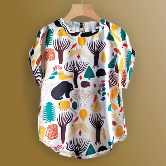 Stylish Graphics Animal Tops For Women & Girls