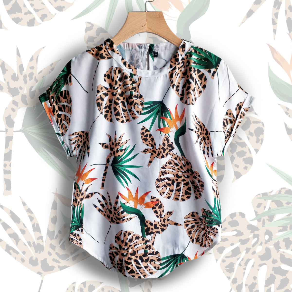 Stylish Panther Leaf Tops For Women & Girls
