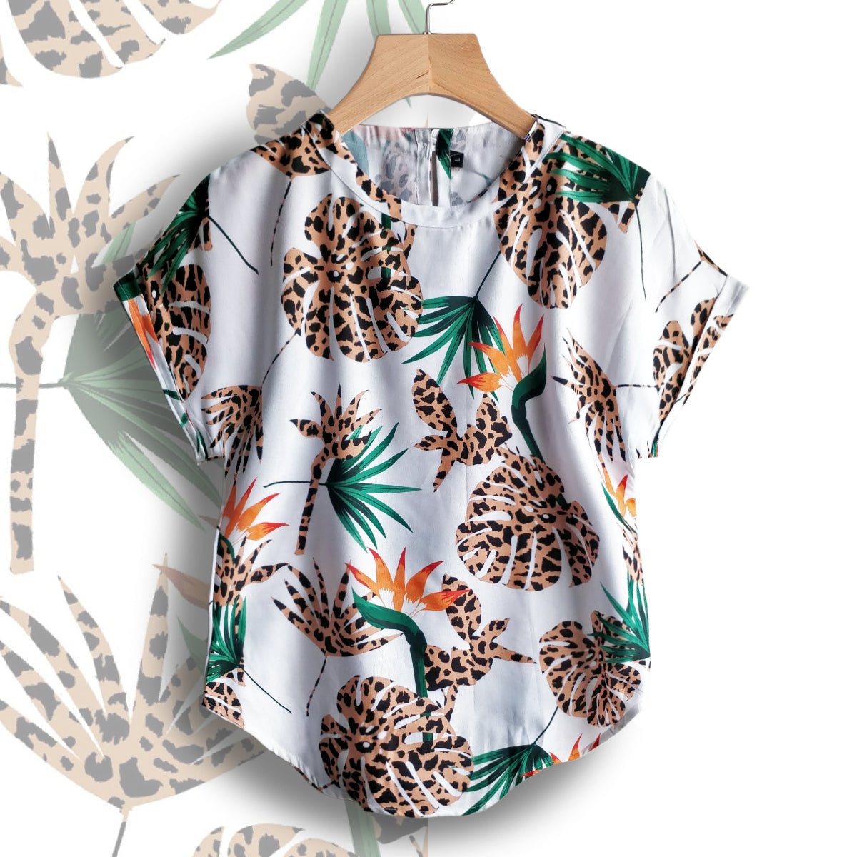 Stylish Panther Leaf Tops For Women & Girls