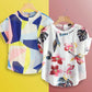 Stylish White Floral & Abstract Color Block Tops Combo For Women & Girls(Pack Of 2 Pcs)