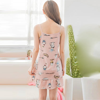 Stylish Abstract Foody Hem Cami Dress For Women & Girls