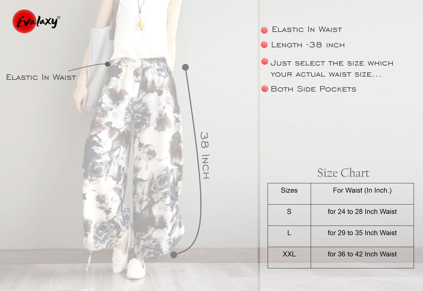 Chocklet Colored Floral Stylish Reyon Blend Plazo For Womens Trousers